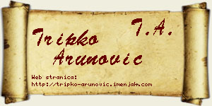 Tripko Arunović vizit kartica